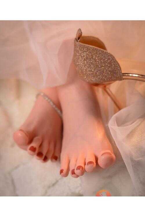 SHEDOLL シリコーン足モデル（ネイル対応）｜1:1等身大・可動指骨付き｜医療用シミュレーション足模型（写真撮影/教育用）